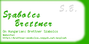 szabolcs brettner business card